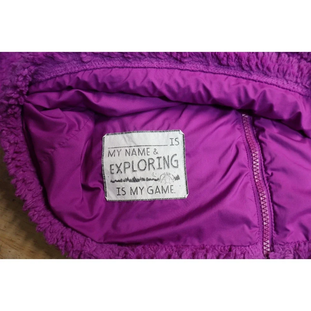 The North Face‎ Hi-Pile Fleece Jacket Purple Size M 10/12 Full Zip Polyester